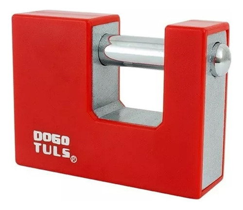 Dogotuls RL9000 Candado Hierro Cortina 80mm Con Forro Empaque 4 Pz Color Rojo