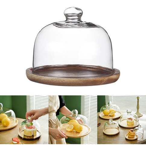 Soporte De Madera Para Tartas Con Cúpula, Soporte Para