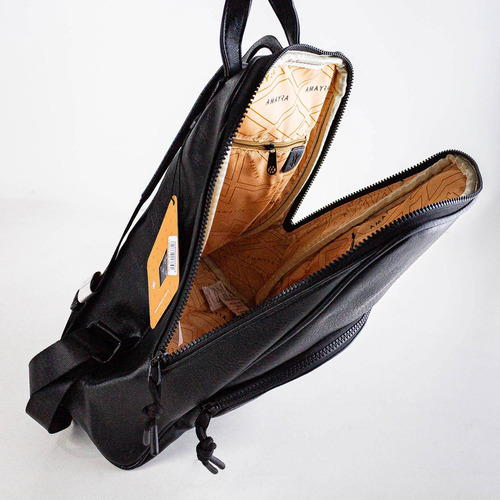Mochila Para Mujer Amayra 67c26681 Color Negro De Cuero