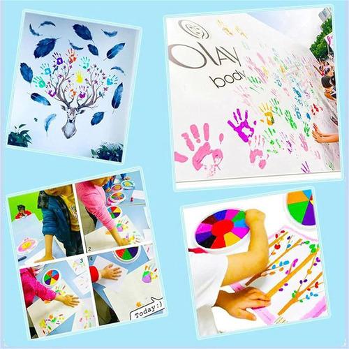 Ipawty Kit De Pintura De Dedos 25 Colores Lavable Dibujo De