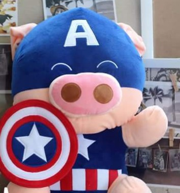 Peluche Importado Chanchito Capitán América