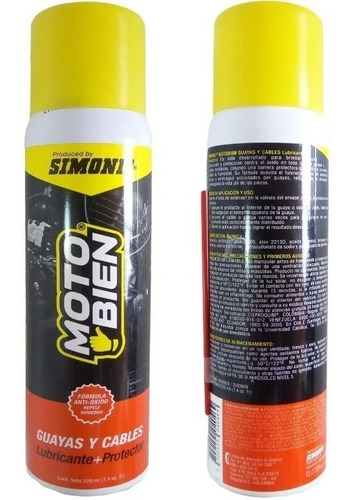 Simoniz Lubricante Guayas Y Cables Anti-óxido Moto Y Carro