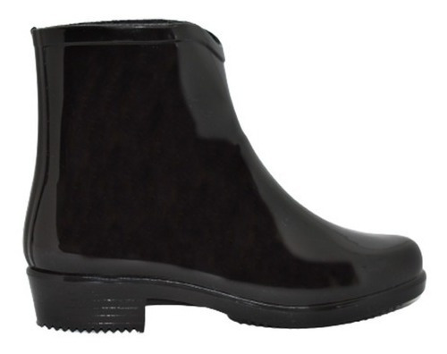 Botas De Lluvia Mujer Goma Negro Impermeable Caña Baja P