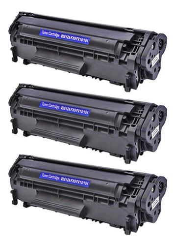 Kit 3 Toner Compativel Q2612a 2612a 12 M1319 1319 M1319f Tinta Preto
