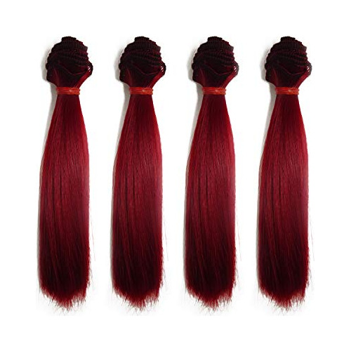 4pcs Pelucas Largas Y Rectas Muñecas, Extensiones De  ...