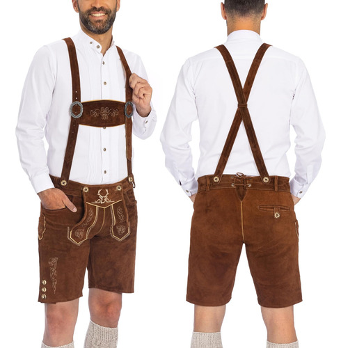 Bavaria Trachten Lederhosen For Man Cuero Auténtico Para