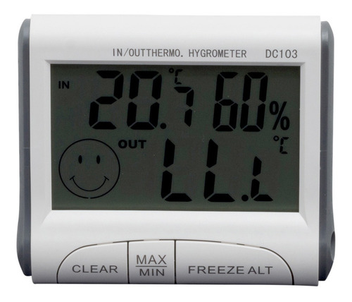 Imagem 1 de 6 de Higrômetro Digital Com Termômetro Temperatura Max E Min