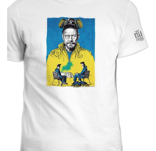 Camiseta Cuello Redondo Breaking Bad Poster Azul Series Ink