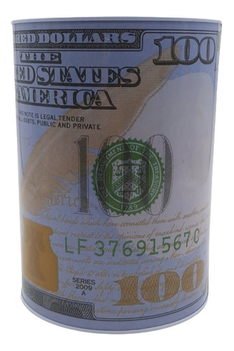 Imagen 3 de 3 de Alcancia Metalica Dollar 22x16cm Grande