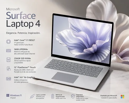 Microsoft Surface Laptop 4 I7 1185g7 16gb 256gb Ssd Touch 15
