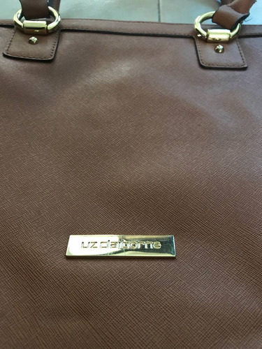 Imagen 2 de 6 de Bolsa Liz Claiborne Caml Piel Grande Amplia