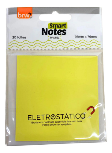 Kit Bloco Smart Notes Eletrostático Neon E Pastel - Brw Cor Amarelo E Rosa