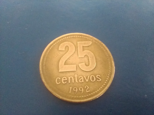 Argentina 25 Centavos 1992 Moneda De Peso Convertibles