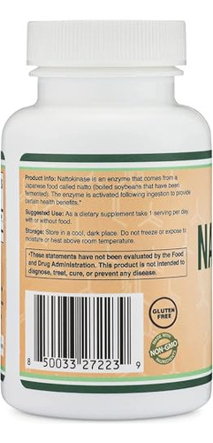 Suplemento Nattokinase 4000 Fu 120 Cápsulas Double Wood