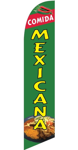 Bandera Publicitaria Comida Mexicana # 184 Solo Bandera