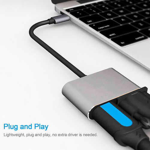Adaptador Chromebook Go 4 En 1, Adaptador Vga Surface Hd A H