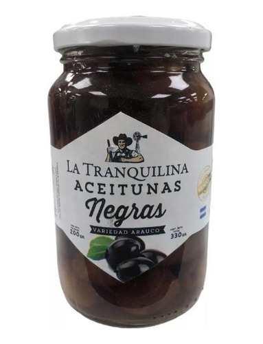 Aceitunas Negras ( Variedad Arauco ) La Tranquilina 330 Grs.