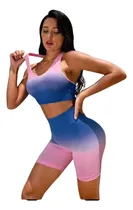 Comprar Calza Frunce Corta Seamless + Top Push Up Premium Shein