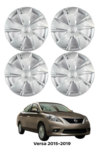 Juego De 4 Polveras Cubiertas  Versa 2015-2019 Nissan