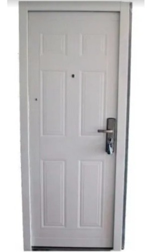 Puerta Semiblindada De Seguridad Exterior. Color Blanco 