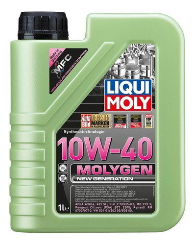 Aceite De Motor Liqui Moly 10w40 Molygen New Generacion 1l