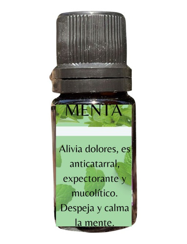 Aceite Esencial De Menta. 10ml Natural Herbs. 