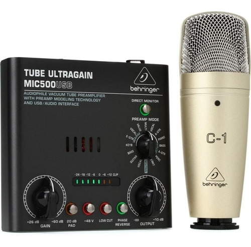 Kit Streaming Placa De Audio + Condenser Behringer Studio