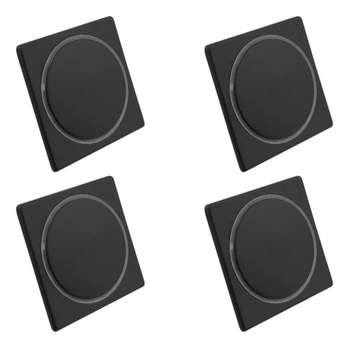 Kits 4 Ralo Click Inteligente 10x10 (9,5x9,5) Quadrado Preto