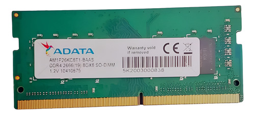 Memoriaram 8gb Pc4-2666v Adata Para Notebook