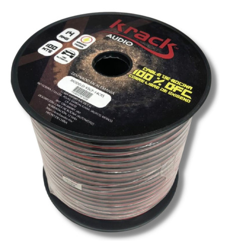 2pz Resistente Rollo Cable 2vias Cal.14 100%cobre Kscf-14crs