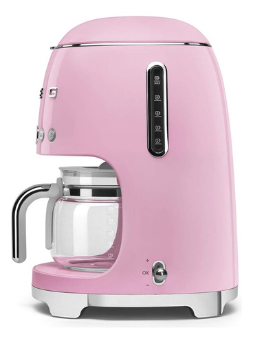 Cafetera Smeg Acero Inoxidable 1050 W Rosa