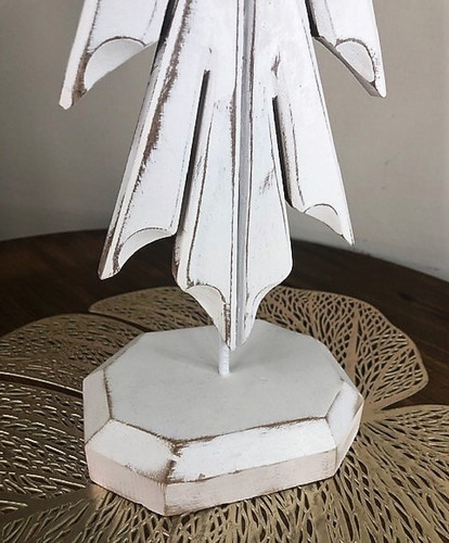 Imagem 5 de 6 de Espírito Santo Rústico De Mesa Feito A Mão Madeira 50cm