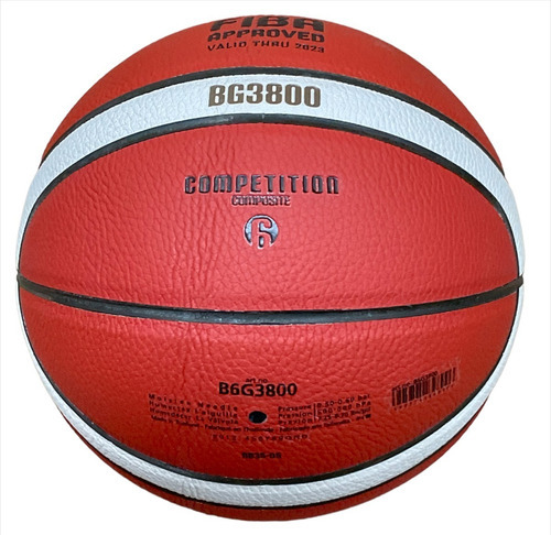 Pelota De Basquet Molten N° 6 B6g3800 Fiba Approved Color Naranja