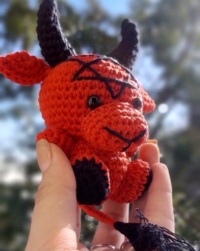  Amigurumi,baphomet Cabra, Crochet. 10 Cm