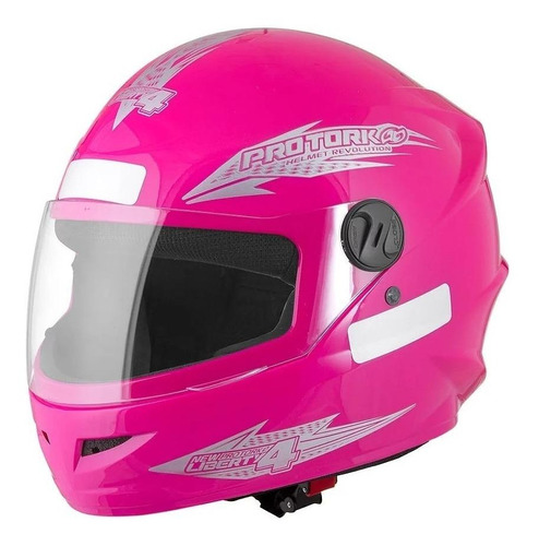 Capacete New Liberty Four 58 Rosa Pro Tork Desenho Solid