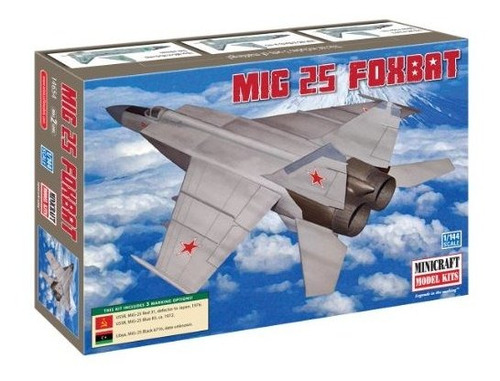 Minicraft Mig-25 Foxbat 1-144 Escala Con 3 Opciones De Marca