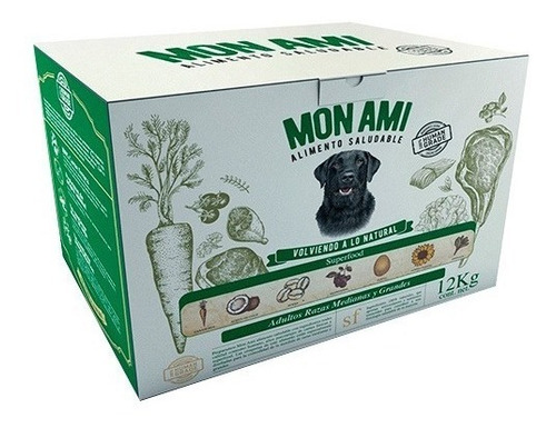 Alimento Mon Ami para perro adulto de raza mediana y grande sabor mix en bolsa de 12 kg
