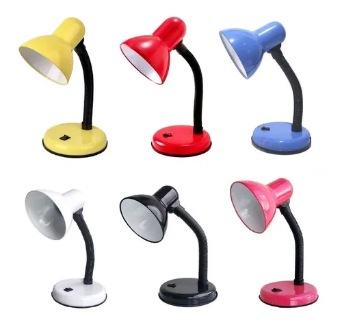 comprar Luminária Mesa Abajur 35cm Articulada Flex Quarto Escritório Cor da cúpula Preto