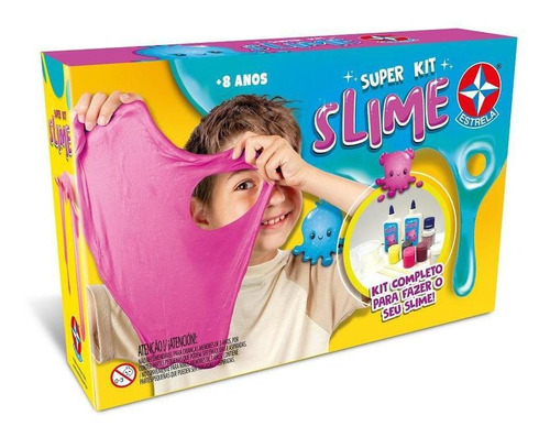 Brinquedo Conjunto De Artes Super Kit Slime Infantil Estrela