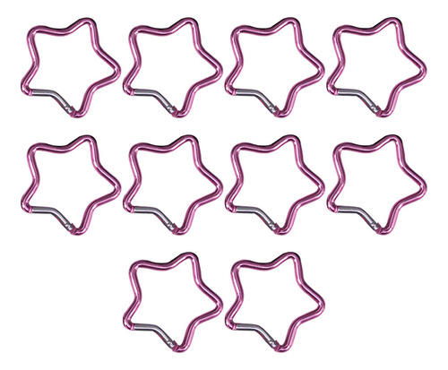 2 Mosquetón Puntiagudo En Forma De Estrella, Rosa Claro