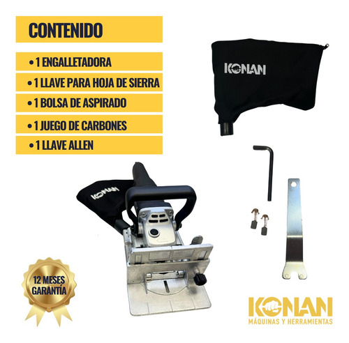 Engalletadora Madera 860w Carpinteria Ranura Galleta Konan