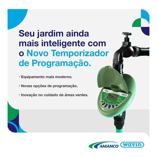 Irrigador Automático Temporizador Hortas E Jardins Amanco