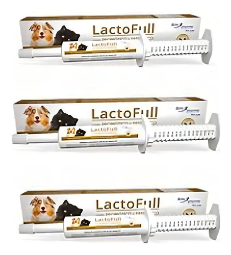 Lactofull 14gr Kit Com 3 Un Probiótico Para Cães E Gatos
