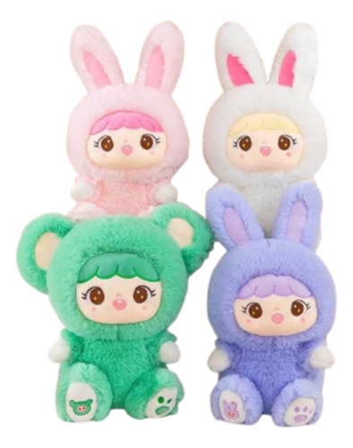 Peluche Nommi Animalito Peludo Grande Importado Nommi Violeta