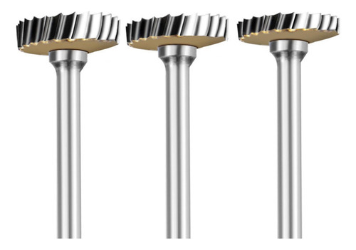 // 3 Arquivos Rotativos De Carboneto Fresadora Aço At
