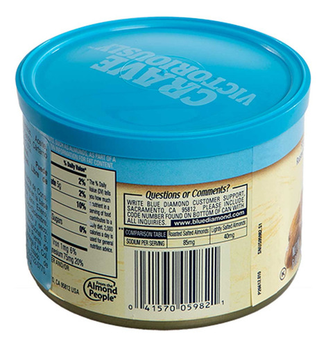 Almendras Blue Diamond con Sal De Mar 170g