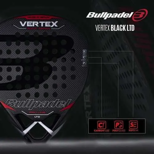Pala de pádel Bullpadel Vertex Black Series LTD 2019