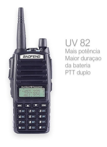 Imagem 2 de 10 de Rádio Ht Profissional Baofeng Uv-82 Uhf Vhf Versão Eua 82 5w