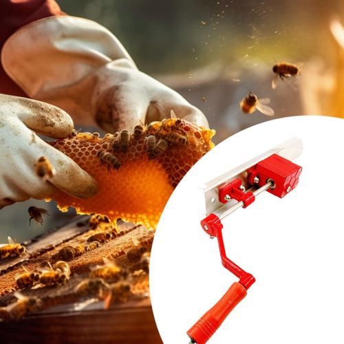 Mango Extractor De Miel De Acero Inoxidable Para 4 Marcos