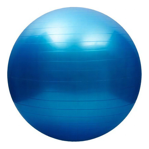 Pelota inflable para yoga abdominal de 55 cm, color azul